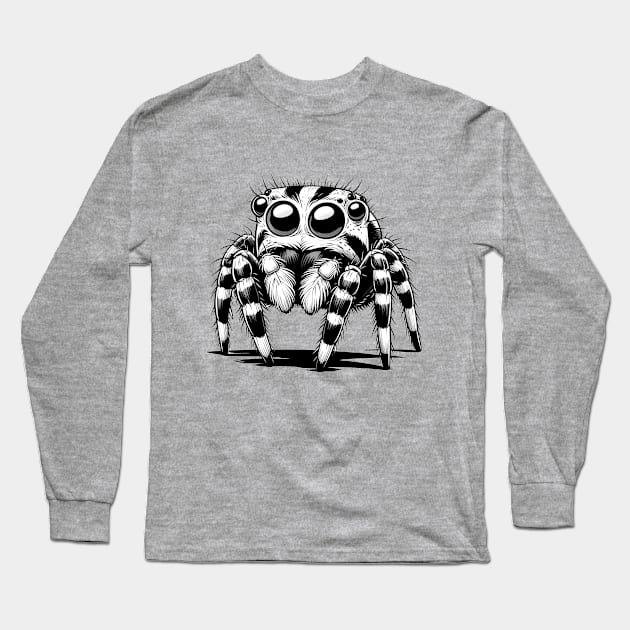 Cute jumping spider Long Sleeve T-Shirt by MisTral